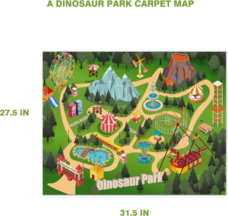 Photo 1 of Dinosaur Toys Playset with Activity Play Mat for Kids,Realistic Dinosaur Figures, Trees,Creating a Dino World Including, Birthday Gift for Boys and Girls Ages 3 4 5 6 Years Old