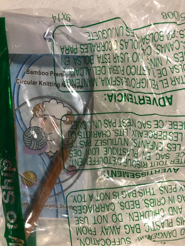 Photo 1 of Weabetfu Bamboo Circular Knitting Needle,40-inch Length for Handmade Creative DIY and Any Weave Yarn Projects,US Size 13(9mm) US 13(9mm)