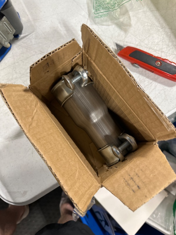 Photo 1 of Peastorm 2 Inch to 2.5 Inch Exhaust Adapter, ID 2.5 to 2 Exhaust Reducer Connector Pipe with Clamp 2" - 2.5" (6.3" OL)