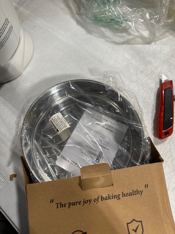 Photo 1 of E-Gtong 9 Inch Springform Cake Pan, Stainless Steel Springform Pans, Leakproof & Nonstick Cheesecake Pan with Removable Bottom, Round Spring Form Cake Pan For Baking 9" Cake pan