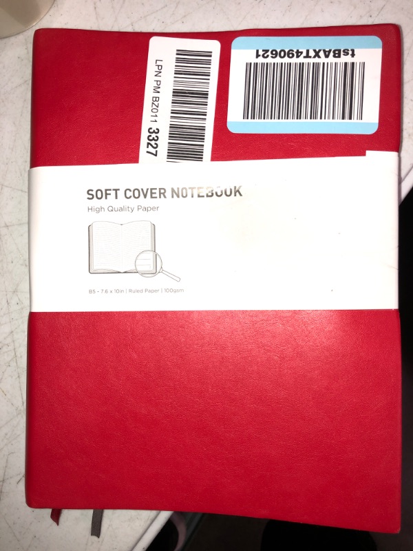 Photo 1 of RETTACY Notebook Journal - B5 College Ruled Notebook with 320 Pages, Journal for Women, Work, Writing, 100 GSM Premium Acid-Free Paper, Leather Hardcover, Back Pocket, 7.6'' × 10'' (Red) Red B5