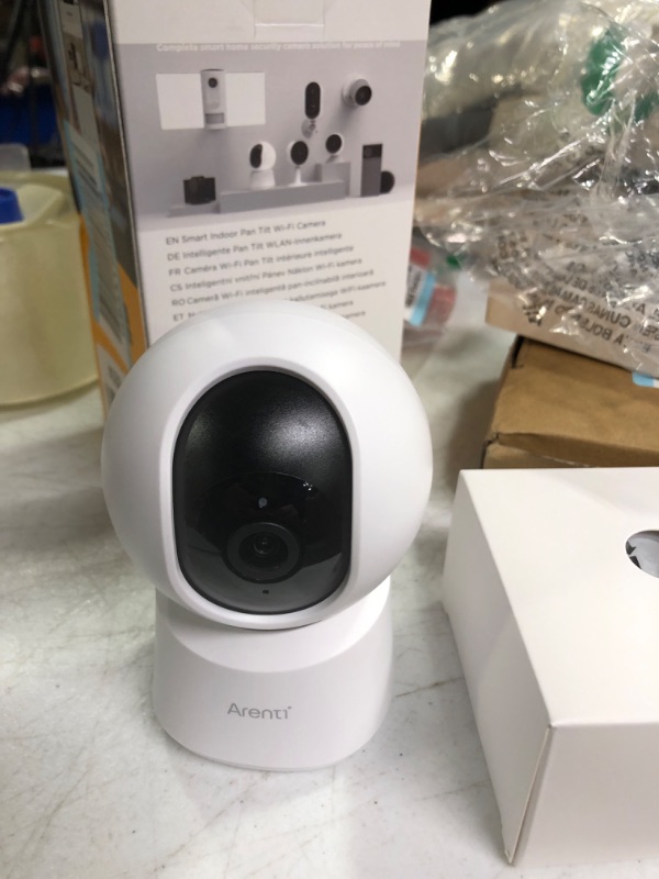 Photo 1 of ARENTI 5ghz WiFi Security Camera Indoor, 4MP Pet Dog Camera with Phone App, Baby Home Cam 2.4G/5G Dual-Band, Pan/Tilt, AI Motion Detection, Auto Tracking, 2-Way Talk, Night Vision, Works with Alexa BEIGE