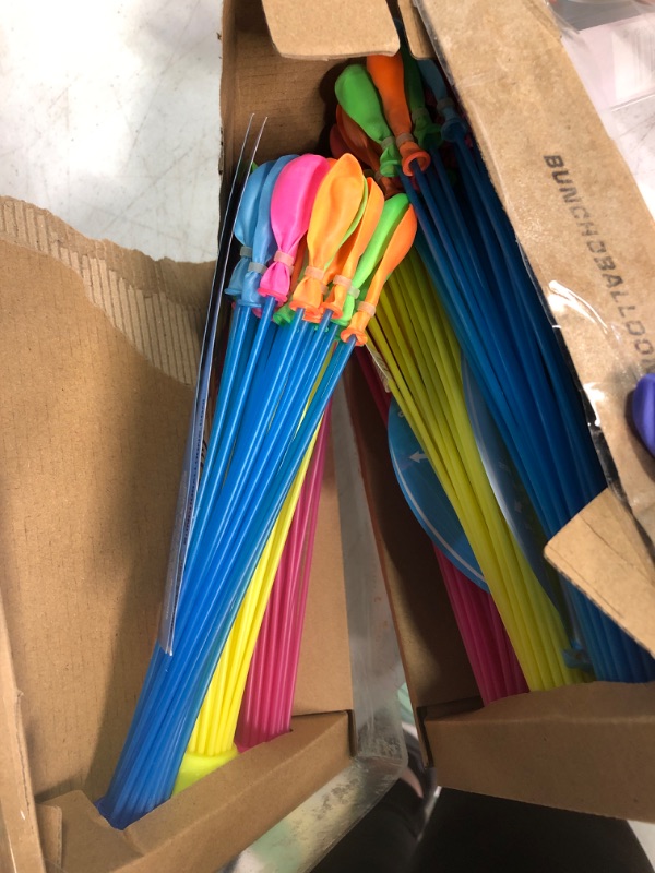 Photo 1 of Bunch O Balloons Crazy Color by ZURU, 200+ Rapid-Filling Self-Sealing Water Balloons for Outdoor Family, Friends, Children Summer Fun, Amazon Exclusive (6 Pack) 1 Multicolor