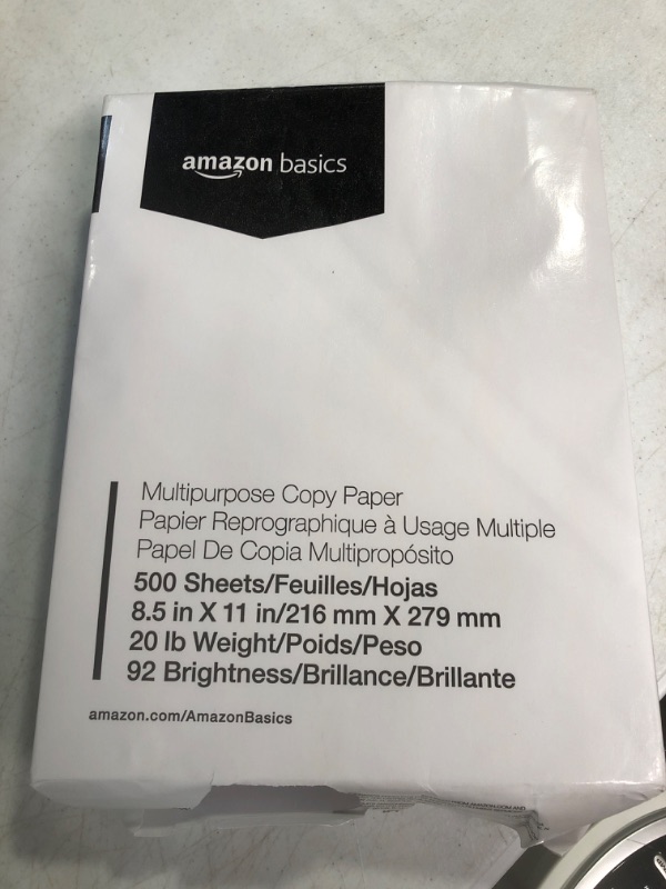 Photo 2 of Amazon Basics Multipurpose Copy Printer Paper, 8.5 x 11 Inch 20Lb Paper - 1 Ream (500 Sheets), 92 GE Bright White 1 Ream | 500 Sheets Multipurpose (8.5x11) Paper
