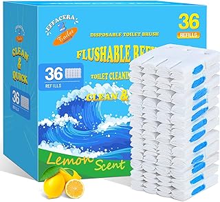 Photo 1 of 32 Count Disposable Toilet Brush Refills, Upgraded Material Toilet Bowl Refills, Disposable Sponges Heads for Bathroom Cleaning (Not Compatible with Other Brand Toilet Handle