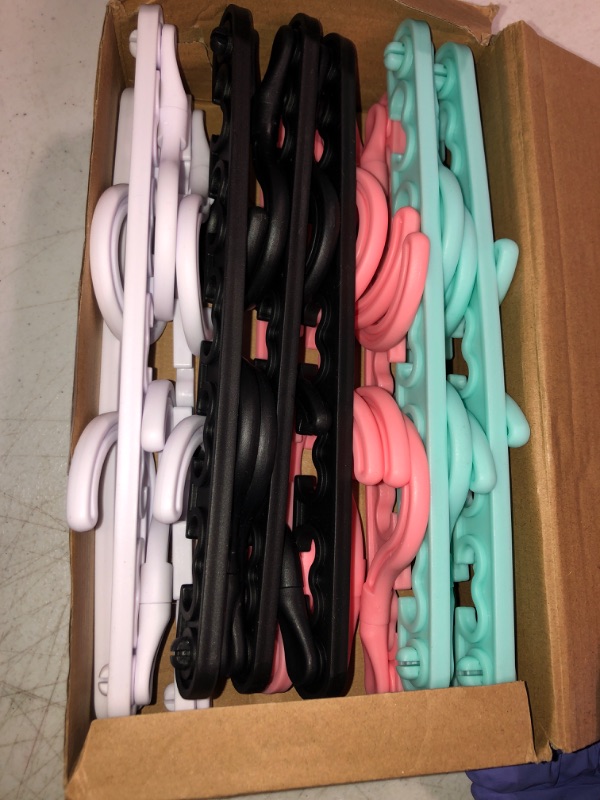 Photo 2 of 12-Pack-Closet-Organizers-and-Storage,Closet-Organizer-Hanger for Heavy Clothes,Sturdy Closet-Organization-and-Storage-Hangers-Space-Saving for Wardrobe,Dorm-Room-Essentials for College Students Girls 12 Pack Multicolor