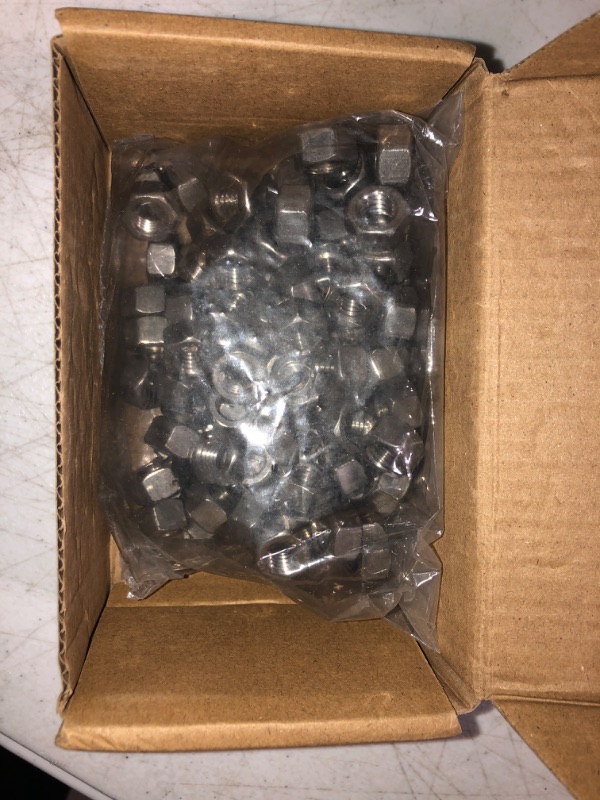 Photo 2 of 3/8-16 Hex Nuts 100Pcs 304 Stainless Steel 18-8, Full Thread, Hex Drive, Bright Finish by SG TZH 100 3/8-16