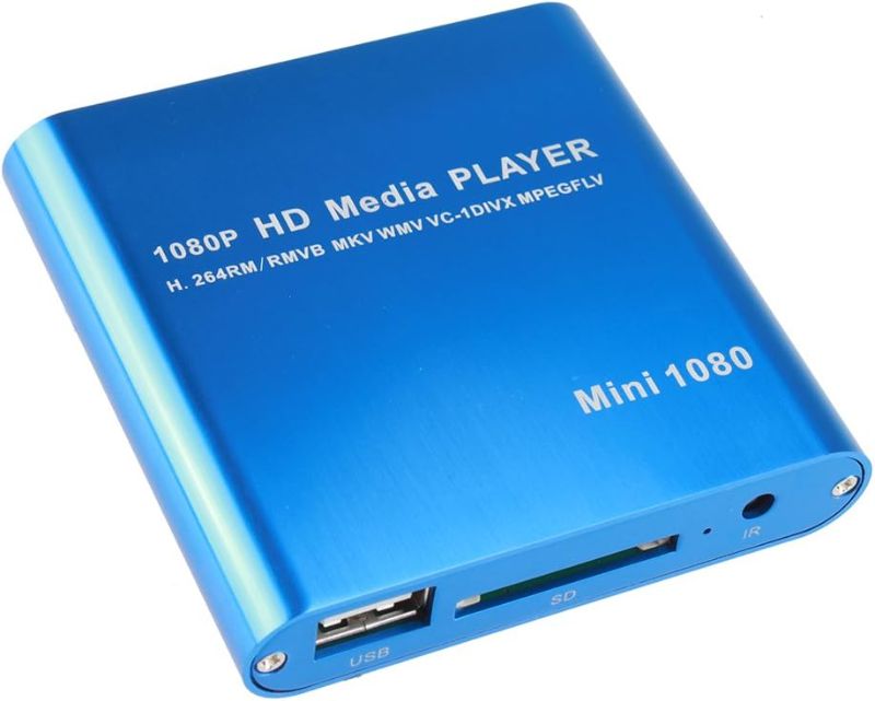 Photo 1 of AGPtEK Mini 1080P Full HD Digital Media Player - MKV/ RM-SD/ USB HDD-HDMI Blue