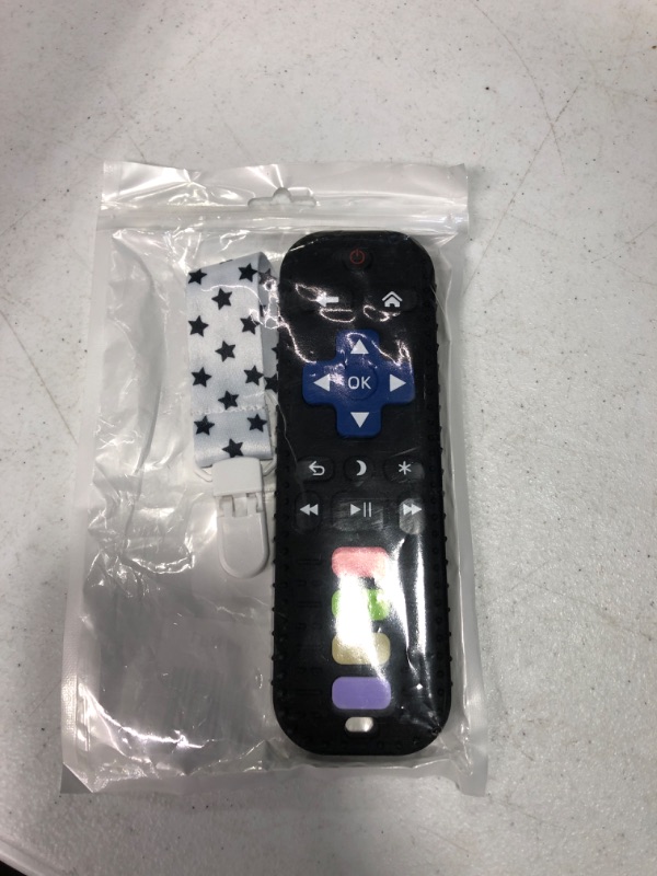 Photo 1 of Chuya Baby Teether Toy Chew Toy for Babies 0-24 Months TV Remote Control Shape Teething Relief Baby Toys for Infants (Black)