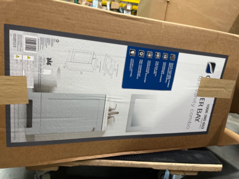 Photo 1 of 18.25 in. W x 16.68 in. D Bath Vanity in Pearl Gray with Cultured Marble Vanity Top in White with White Basin