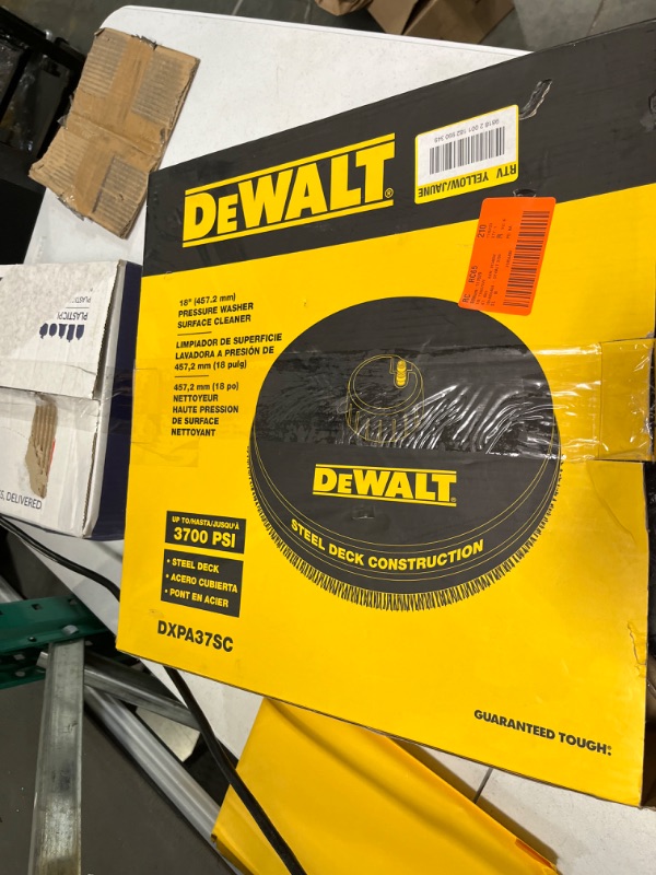 Photo 4 of ***USED*** 
DEWALT DXPW37SC 18" 3700 PSI Surface Cleaner with Quick Connect Plug #80472