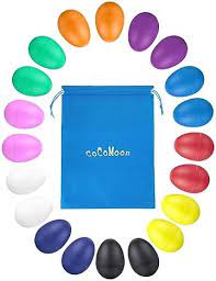 Photo 1 of COCOMOON Egg Shakers Musical Instruments for Babies- 20Pcs Musical Maracas Percussion Instrument (10 Colors) Easter Egg Plastic Egg Shakers Kids Toys