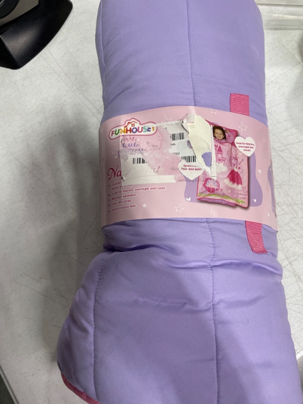 Photo 1 of Funhouse Little Princess Kids Nap Mat Set – Includes Pillow and Fleece Blanket – Great for Girls Napping During Daycare, Preschool, Or Kindergarten - Fits Toddlers and Young Children, Pink