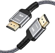 Photo 1 of 4K HDMI Cable 15FT,Highwings 2.0 High Speed 18Gbps HDMI Braided Cord-Supports (4K 60Hz HDR,Video 4K 2160p 1080p 3D HDCP 2.2 ARC-Compatible with Ethernet PS4/3 4K Projector Game Monitor ect-Grey 15 feet Grey