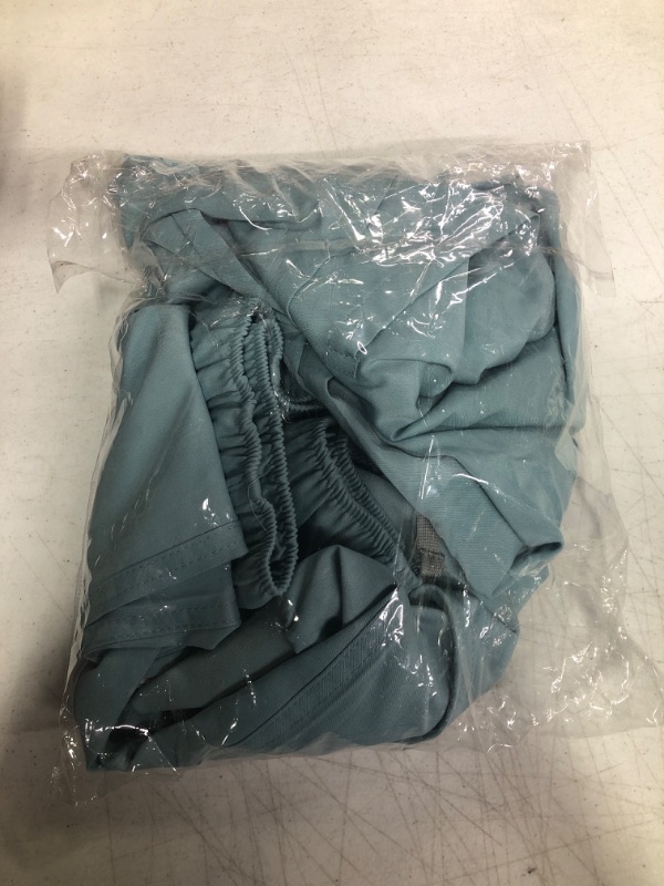 Photo 2 of VIAOLI Scrubs for Women Set Modern V-Neck Top & 8 Pocket Jogger Pants Athletic Nursing Uniform Solid Stretch Workwear Light Blue X-Large