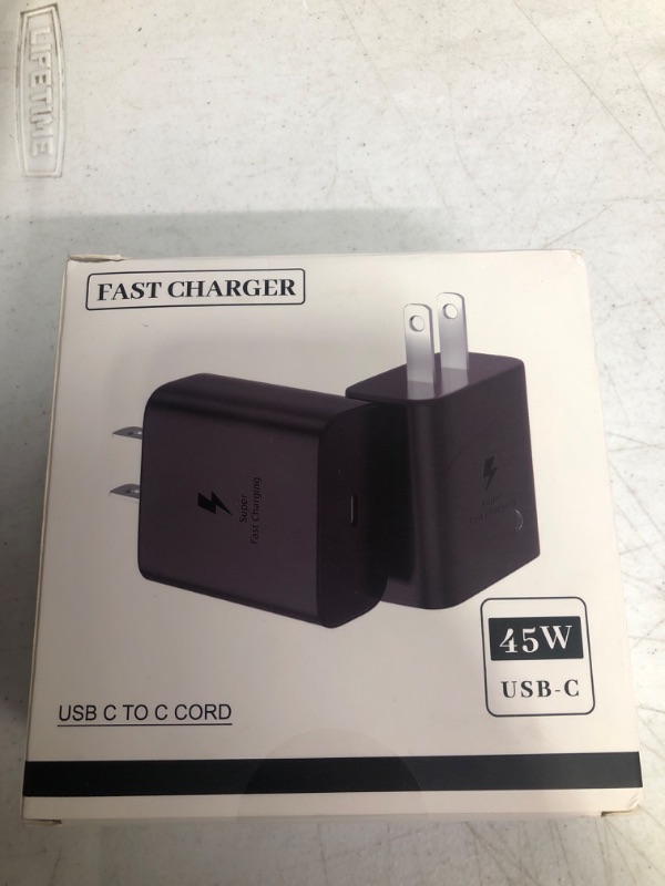 Photo 1 of 45w Super Fast Charger Type C [2 Pack] for Samsung Galaxy S23 Ultra Charger Fast Charging /S22 Ultra/S23+/S23/S22+/S22/S21/Note 10 Plus/20,Galaxy Tab S8+/S7+,USB C Wall Charger with 6FT Cable