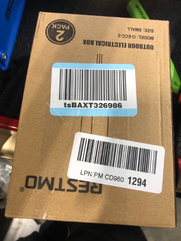 Photo 2 of 2 Pack of RESTMO Compact Outdoor Extension Cord Cover, IP44 Waterproof Box and Safety Housing Case, Ideal to Protect Outdoor Plugs, Electrical Connections, Holiday Decoration Lights, Size Small, White 2 Pack White
