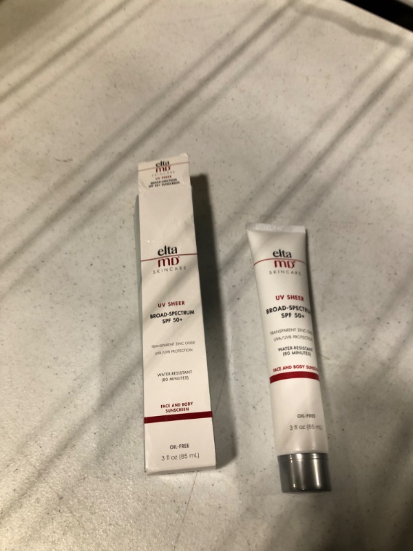 Photo 1 of EltaMD UV Sheer Face Sunscreen, SPF 50+ Hydrating Sunscreen for Face, Helps Even Skin Tones and Soothes Skin 3.00 Ounce (Pack of 1)