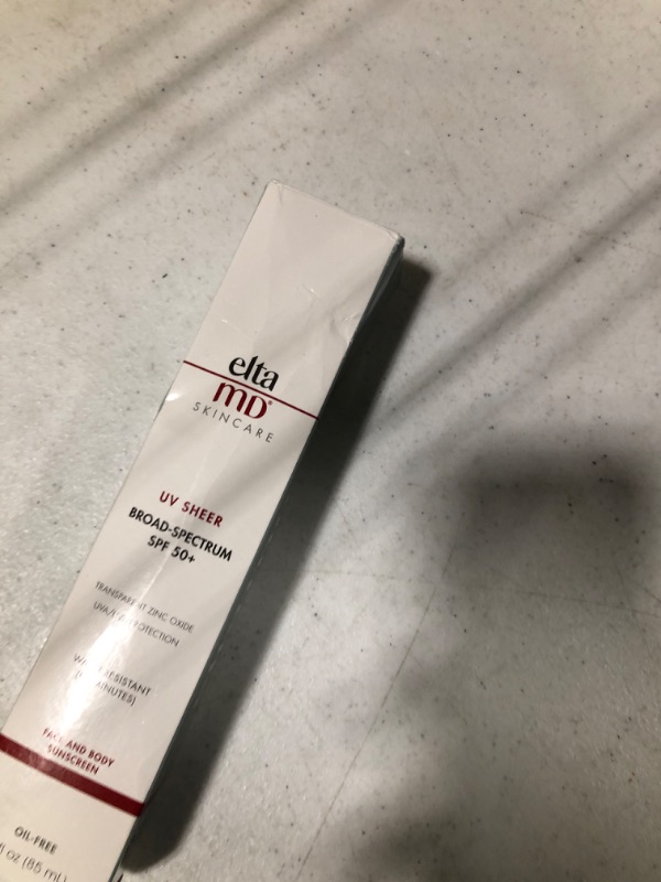 Photo 1 of EltaMD UV Sheer Face Sunscreen, SPF 50+ Hydrating Sunscreen for Face, Helps Even Skin Tones and Soothes Skin 3.00 Ounce (Pack of 1)