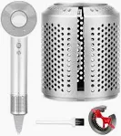 Photo 1 of **MISSING PIECES//SOLD AS PARTS** Hair Dryer Strainer Filter Mesh Compatible with Dyson Supersonic Hair Dryer HD01 HD03 HD04 HD08 Models, Filter Cover Cap Replacement Part with 32-in-1 Screwdriver Tool Kit (Silver)