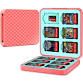 Photo 1 of EUROA Switch Game Case Holder Compatible with Nintendo Switch Games Card and Storage 12 Switch Game Cartridge, Protective Hard Shell, Soft Lining Rubber and Portable Switch Game Holder - red