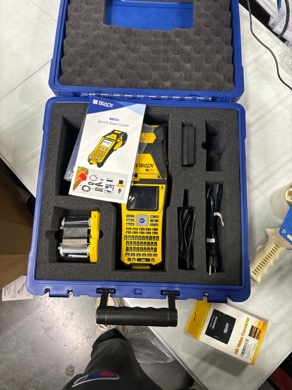 Photo 3 of Brady M610 Handheld Label Maker with Hard Case (M610-KIT). Durability Meets The widest Range of Data Entry Options. Replaces BMP61,Yellow/Gray, Large