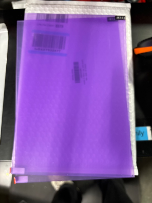 Photo 2 of 2 Pack 8x12 Inches Purple Translucent Acrylic/Plexiglass Sheet 0.118'' 1/8 Thick, Plastic Sheet Colored Board Panel for Glass, DIY, Painting, Art Craft 8x12" Purple 2