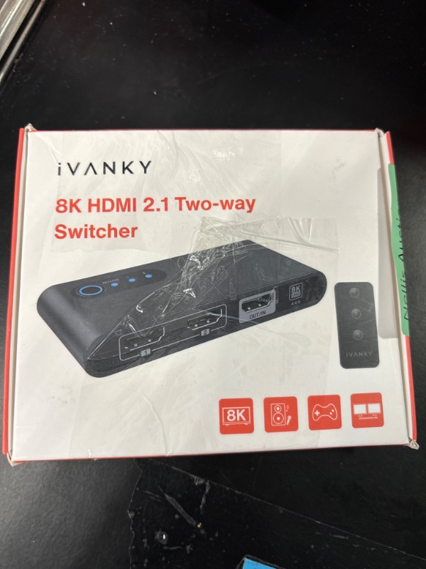 Photo 3 of 8K HDMI 2.1 Switch iVANKY Bi-Directional 2 in 1 Out HDMI Switch with Remote, 4K@120Hz 8K@60Hz HDMI Switcher 1 in 2 Out (1 Display at a Time) 48Gbps for PS5/PS4, Xbox, Roku, Apple TV, Fire Stick Midnight Black