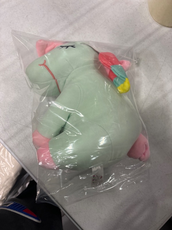 Photo 1 of Athoinsu Light up Green Unicorn Stuffed Animal Soft Plush Toy with LED Colorful Night Lights Glowing Children's Day Birthday Valentine's Day for Toddler Kids Girls Women, 12''