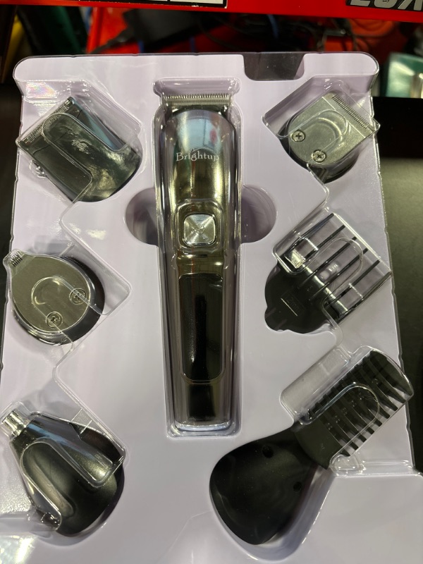 Photo 1 of Brightup Beard Trimmer for Men, Hair Clippers & Hair Trimmer, IPX7 Waterproof Mustache Body Nose Ear Facial Shaver, Electric Razor All in 1 Beard Kit, Gifts for Men, USB Rechargeable & LED Display Black
