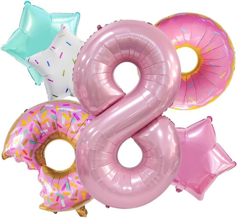 Photo 1 of 6 Pcs Dolphin Balloon Set 8th Birthday Girl Pink Children Birthday Girl Birthday Dolphin Balloon 8Years Ocean Birthday Decoration 8 Years XXL Number 8 Numbers Balloon purple Ocean Animals Birthday