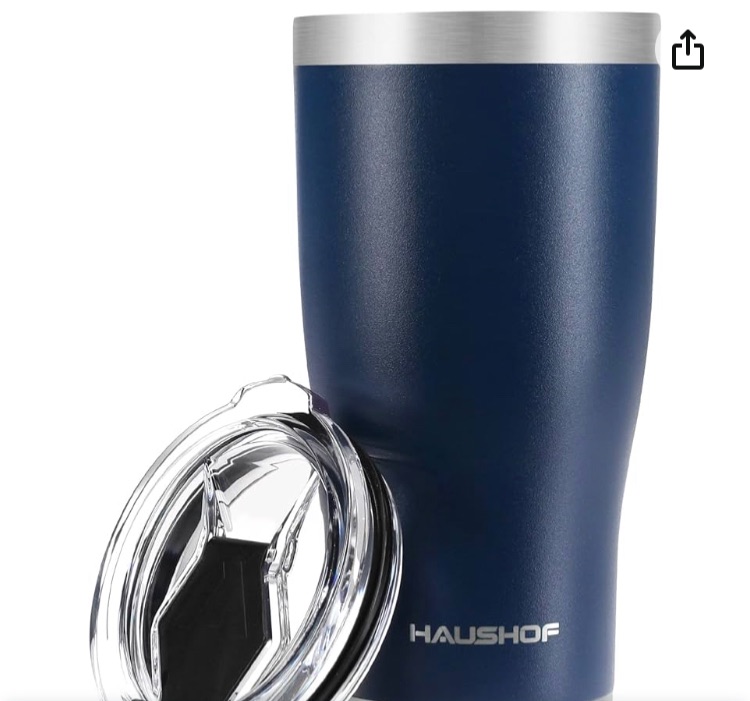 Photo 1 of HAUSHOF 20 oz Tumbler, Stainless Steel Vacuum Insulated Coffee Tumbler Water Cup, Double Wall Travel Mug with Lid, Perfect for Hot and Cold Drinks