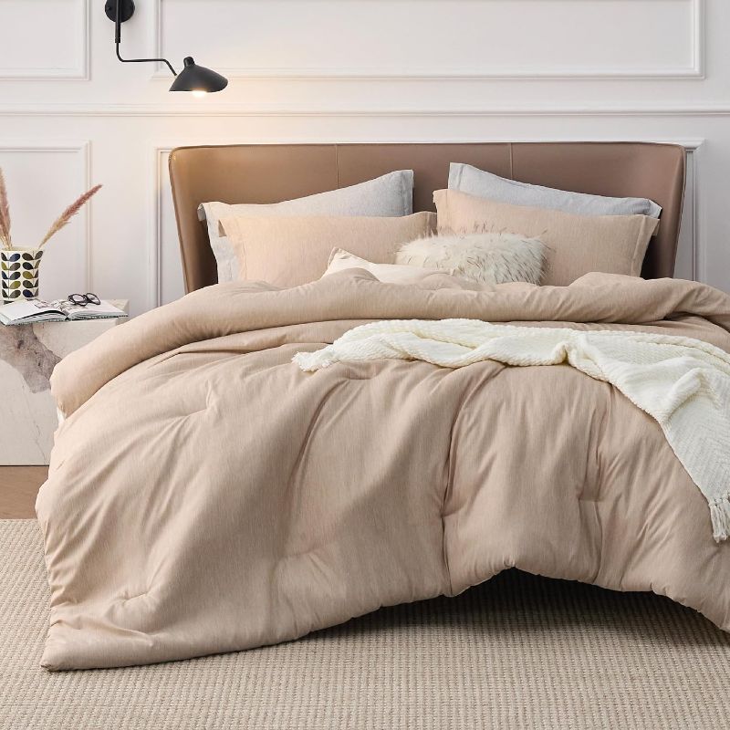 Photo 1 of ****COMFORTER ONLY****Bedsure Full Comforter Set - Warm Sand Full Size Comforter, Soft Bedding for All Seasons
