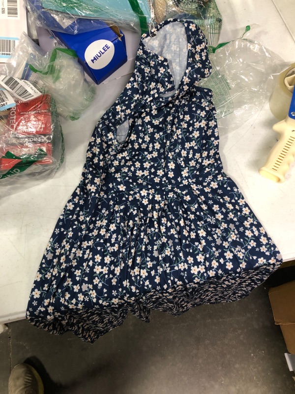 Photo 1 of KILIG Women Summer Dresses 2024 Floral Print Casual Soft Pleated Sleeveless Crewneck Tank Sundress Midi for Beach Resort