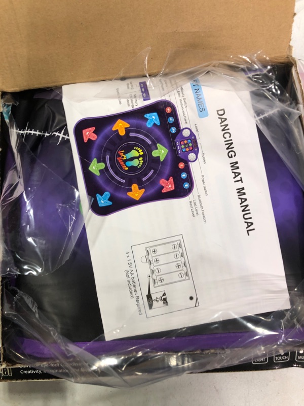 Photo 1 of Dance Mat Toys for 3-12 Years Old Girls - Light Up 8 Buttons with 7 Game Modes Step Floor Mat- Bluetooth & Built-in 8 Song Musical Mat - Dance Toy Gifts for Girls Boys Kids Age 4-7 8-12 Purple