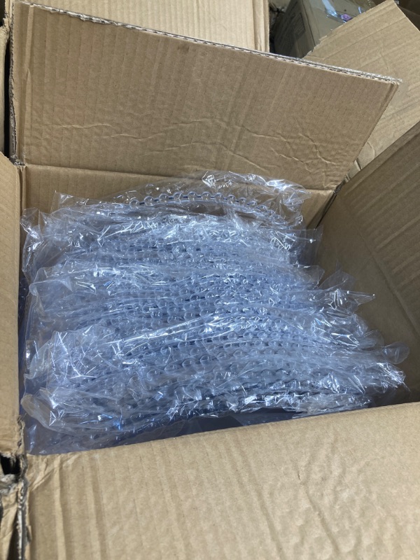 Photo 1 of 100 Pcs Clear Charger Plates Bulk Includes 50 Clear Beaded Charger Plates 13 Inch and 50 Pearl Napkin Rings Plastic Charger Dinner Plates for Wedding, Party, Event Tabletop Decoration (Silver)