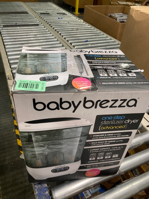 Photo 2 of ****USED** Baby Brezza Baby Bottle Sterilizer and Dryer Advanced – Electric Steam Sterilization Machine – Universal Sterilizing for All Bottles: Plastic + Glass + Pacifiers + Breast Pump Parts - HEPA Filtration