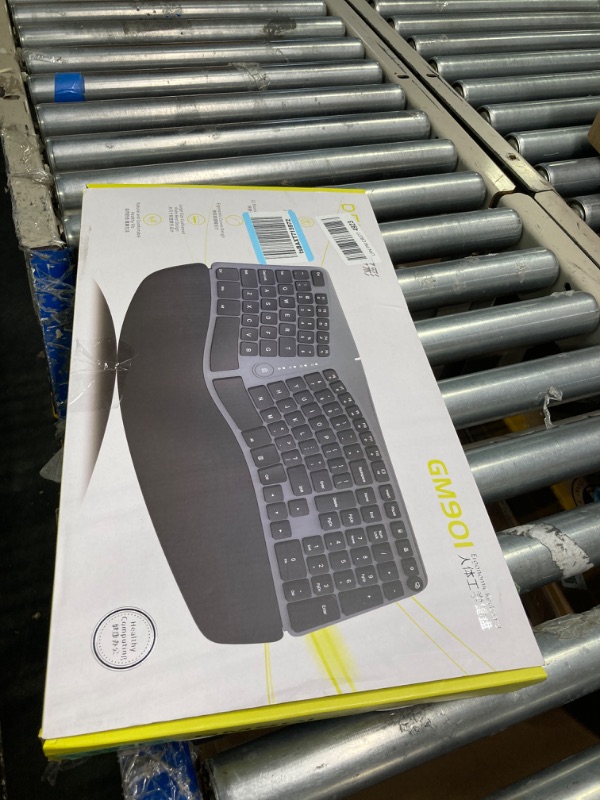 Photo 3 of Ergonomic Wireless Keyboard and Mouse - UHURU UEKM-20 Wireless Ergo Keyboard and Mouse Combo with Split Design, Palm Rest, Natural Typing, Compatible with Windows Mac
"COLOR WHITE/GREY"