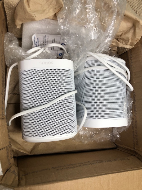 Photo 3 of Sonos Two Room Set with All-New One - Smart Speaker with Alexa Voice Control Built-in. Compact Size with Incredible Sound for Any Room. (White)