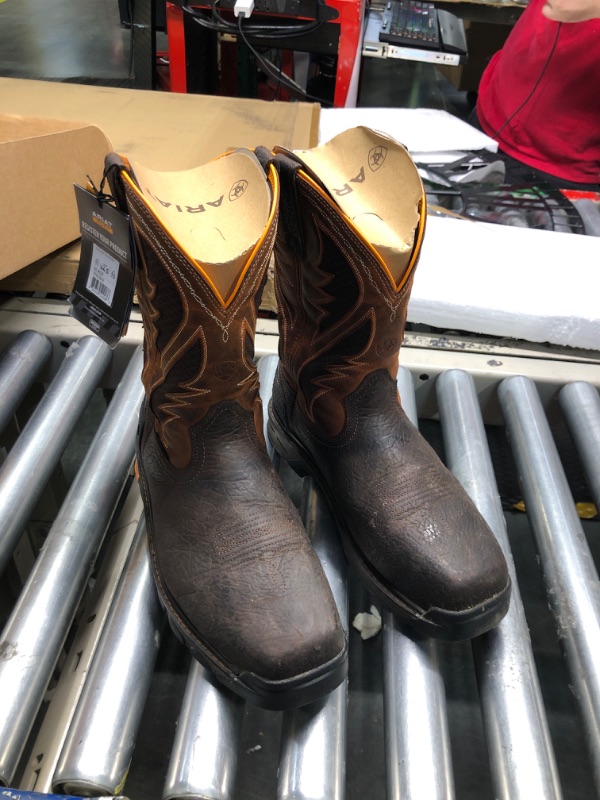 Photo 3 of Ariat Men’s Intrepid VentTEK Composite Toe Work Boot 11 Wide Bruin Brown/Sassy Orange