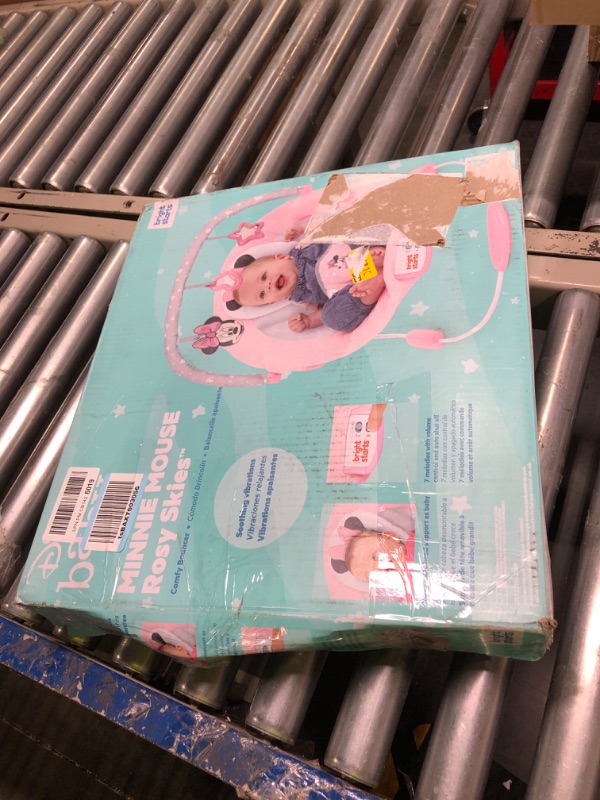 Photo 2 of Bright Starts Minnie Mouse Rosy Skies Cradling Baby Bouncer - Pink