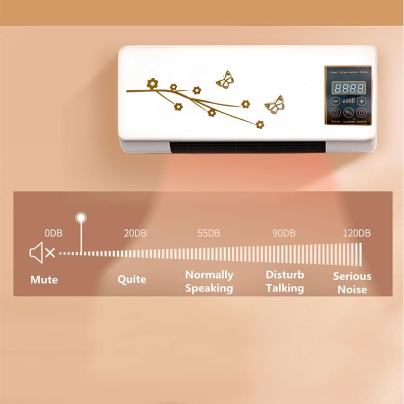 Photo 3 of Dual Use Smart Air Conditioner with Digital Display Remote Control, Cooling Heating Wall Hanging Air Conditioner US Plug 110V?Cooling air only fan, no compressor? 