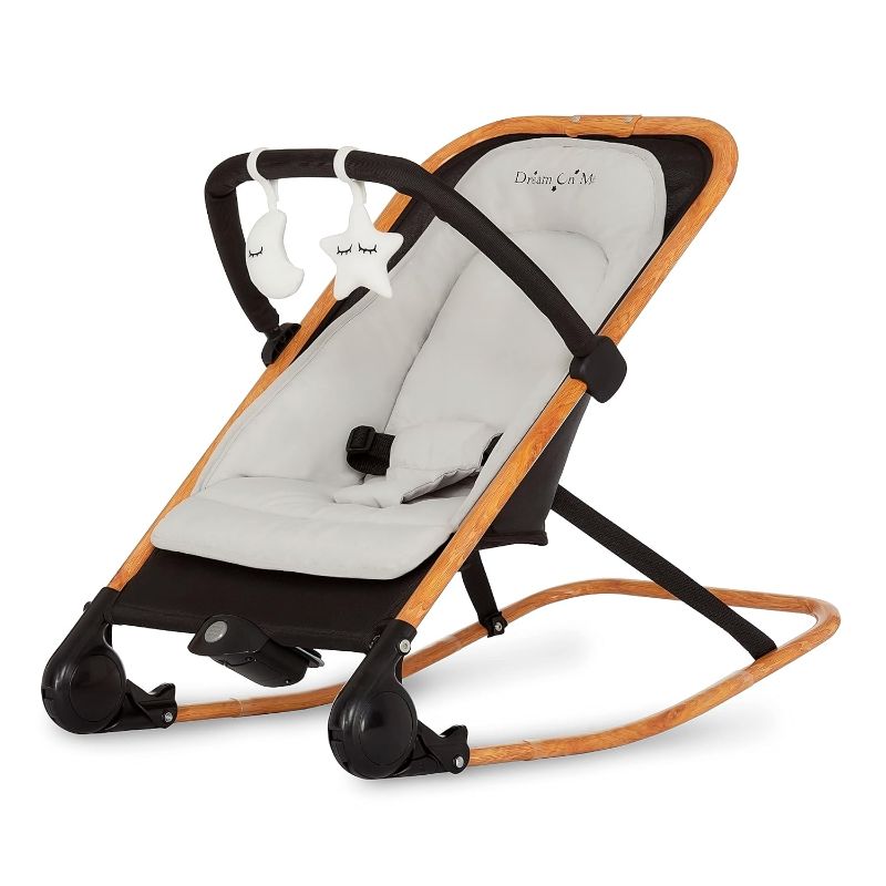 Photo 1 of Dream on Me Rock With Me 2-in-1 Baby Rocker and Stationary Seat, Baby Rocker Seat for Infant with Removable Toy Bar, Baby Rocker Chair with Soothing Music & Vibration, 0-6 Months, Upto 20 Lbs