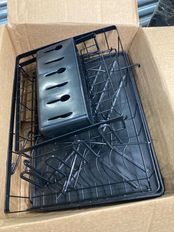 Photo 2 of  "SIMILAR ITEM" 2 Tier Dish Drying Rack with Drainboard for Kitchen Counter, Black Dish Drainer Set with Mat, Kitchen Dish Dryer