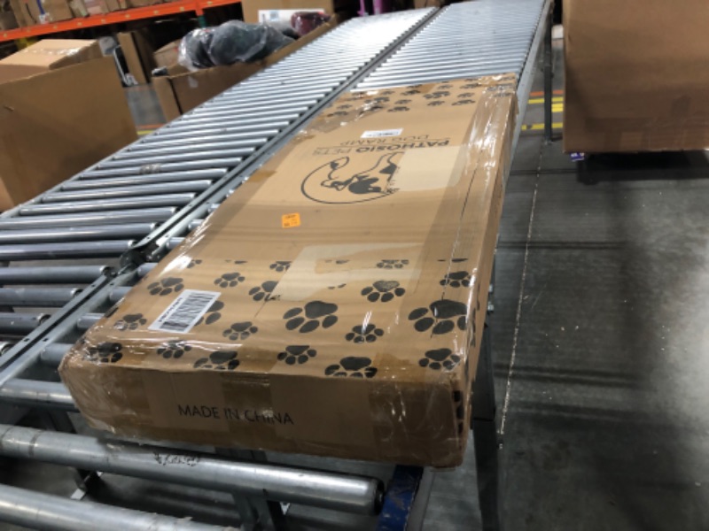 Photo 1 of PATHOSIO PETS Dog Ramp for Bed Small Dog to Large Dog - Portable Ramp for Dogs, Folding Dog Ramp for All Breeds - Adjustable Dog Ramp for Couch or Car, Wooden Dog Ramps for Sofa (Natural Wood-Steps)