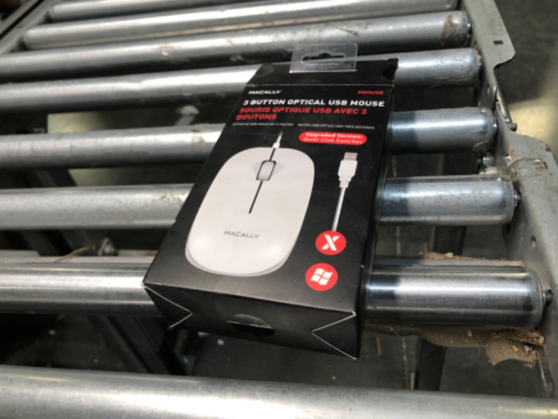 Photo 1 of Macally USB Wired Mouse with 3 Button, Scroll Wheel, & 5 Foot Long Cord, USB Mouse for Laptop and Desktop, Computer Mouse Wired Compatible with Apple Macbook, iMac, Mac Mini, Windows PC, & Chromebook
