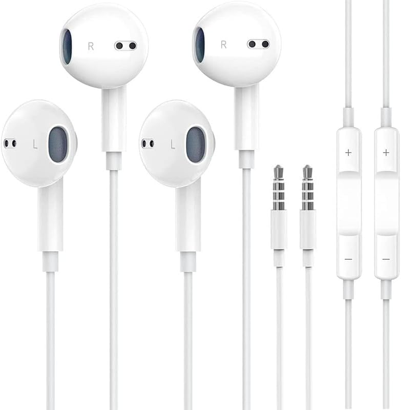 Photo 1 of 2 Pack with Apple Earbuds 3.5mm Wired Earbuds/Headphones/Earphones Built-in Microphone & Volume Control?with Apple MFi Certified? Compatible with iPhone,iPad,iPod,Computer,MP3/4,Android
