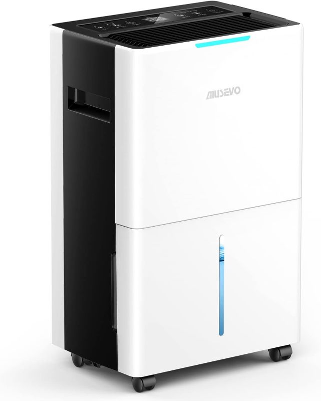 Photo 1 of 1500 Sq.ft Dehumidifiers for Home and Basements, Aiusevo 22 Pint Dehumidifier for Room, with Auto and Manual Drainage, Intelligent Humidity Control, 3 Operation Modes, Ideal for Bedroom, Bathroom, RV
