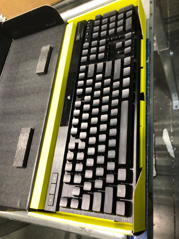 Photo 3 of Corsair K70 RGB PRO Wired Mechanical Gaming Keyboard (CHERRY MX RGB Speed Switches: Linear and Rapid, 8,000Hz Hyper-Polling, PBT DOUBLE-SHOT PRO Keycaps, Soft-Touch Palm Rest) QWERTY, NA - Black Cherry Speed- Fast K70 RGB PRO Black