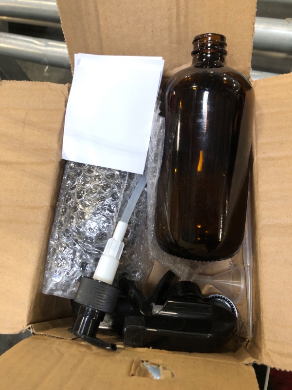 Photo 1 of 16 Amber Glass Combo Pack Essential Oil Dispenser Bottles Spray Roll-On Perfumes
